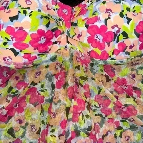Women's Floral Print Tankini Top - Kona Sol Multi :Target. Size M. New with tags - Picture 3 of 5